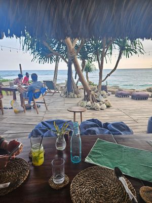 View from the table at La Belle in Ahangama