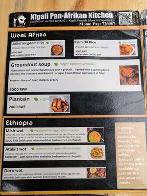  at Kigali Pan-Afrikan Kitchen in Kigali