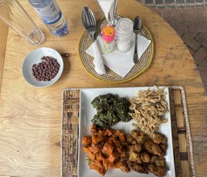 My lunch feast  at Kigali Pan-Afrikan Kitchen in Kigali