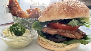 Burger vegan  at Santé in Mallorca