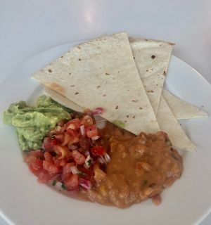 Mexican eggs (minus the eggs) at Circle Cafe - Mirdif in Dubai