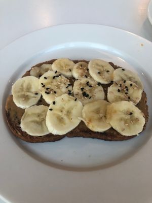 Peanut butter and banana toast  at Circle Cafe - Mirdif in Dubai