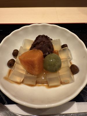 Uniwa Original Anmitsu  at Yuniwa Vege Ramen in Osaka