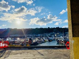 Perfect view to eat your chips! 🌟🌟🌟🌟🌟  at Lyme's Fish Bar in Lyme Regis