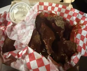 half and half vegan wings  at Blazerz Food Joint in Philadelphia