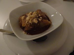 Tatin with pears at Zaatar Vegetariano in Barcelona