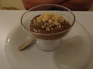 Coffee and orange cream at Zaatar Vegetariano in Barcelona