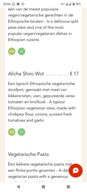 Menu part 2 at Mamaye in Leuven