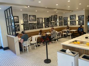 Indoor seating at Kossar's - Upper East Side in New York City