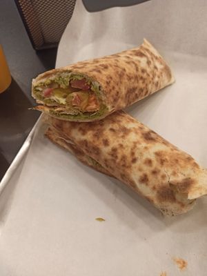 Falafel wrap at T'amini Lebanese Bakery in London