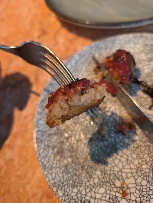 Crispy rice inside at INTI - A Nikkei Experience in Nairobi