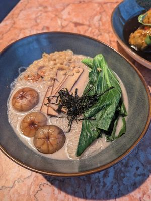 Veg ramen with glass noodles(normally they use egg noodles) at INTI - A Nikkei Experience in Nairobi