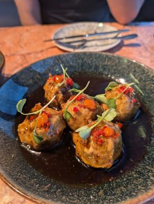 Veg Esfera (cashew rice balls) at INTI - A Nikkei Experience in Nairobi