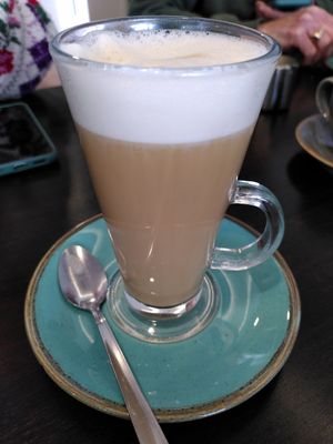 Decaf oat latte (April 2024) at Y Consti  in Aberystwyth
