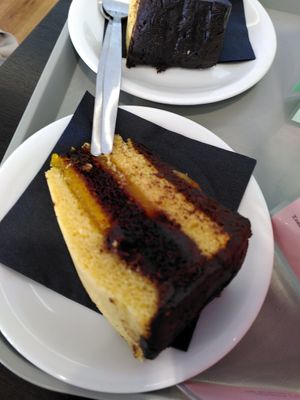 Jaffa chocolate cake 😋 (April 2024) at Y Consti  in Aberystwyth