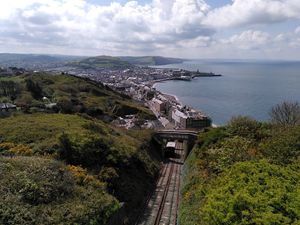 The view from the top (April 2024) at Y Consti  in Aberystwyth