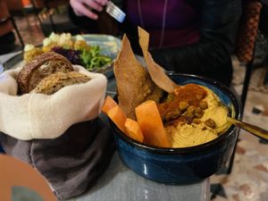 hummus di ceci tostati e paprika   at Mediterranea - Real Healthy Food in Milan