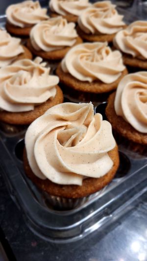 Spiced Cupcakes W/Cinnamon "Buttercream" Frosting at Sprout & Crumble Bakery in Albany