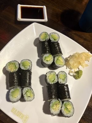 SUSHI! I ended up getting a fourth roll lol.  at Kinya Ramen in Wyomissing