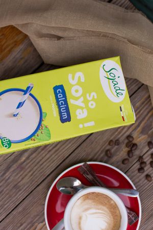 Coffe with Soyade organic milk at Makro Vega in Split
