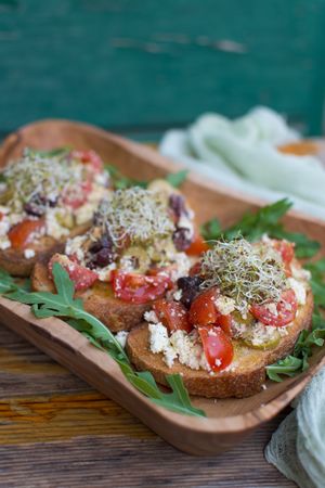 Healthy brusketta at Makro Vega in Split