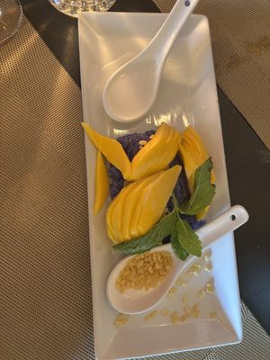Very salty sticky rice   at Nohra Thai Kitchen in Victoria