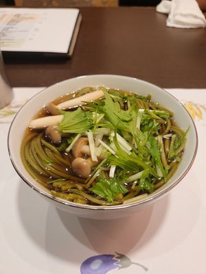 Soba noodles (hot) at Sojuan in Nagoya