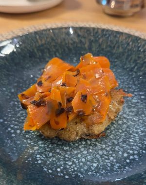 Karottenlachs mit Rösti  at Sabine's Manufaktur & Kochschule in Piesport