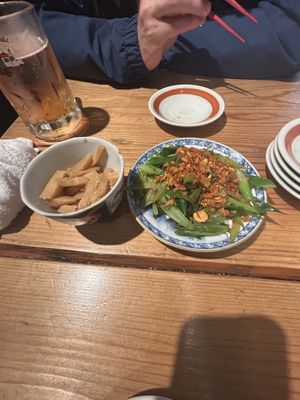 Kyoto Green Onionns  at Yakiyasai Isoya in Kyoto