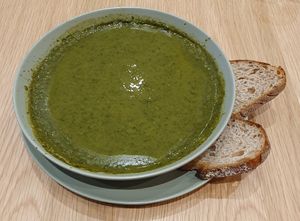 Watercress soup at Nathalie's Kitchen in North London