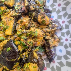 Roasted aubergine salad at Nathalie's Kitchen in North London