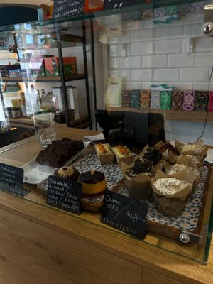 Delicious patisserie section in Nathalie’s Kitchen at Nathalie's Kitchen in North London