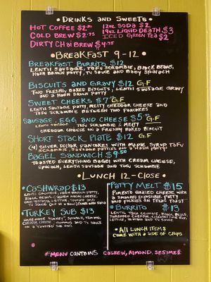 Updated menu! at Tiny Vegan in Richmond