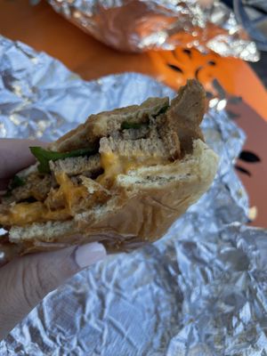 Patty melt - house made “beef” 😋   at Tiny Vegan in Richmond