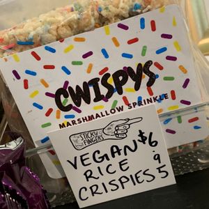 Cwispys: Vegan Rice Crispies from Just Enjoy local Vegan bakery  at Sticky Fingers  in Grand Rapids