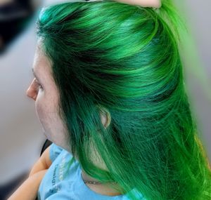 Kelly Green at TeamFaires Hair Studio in Pflugerville