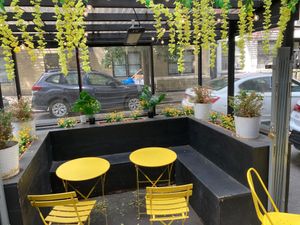 outdoor seating at 787 Coffee Co in New York City