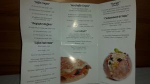 Vegan menu at Creperie Lamara in Hannover