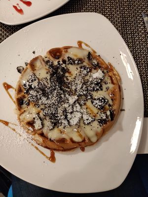 Vanillepudding und Kekse at Creperie Lamara in Hannover