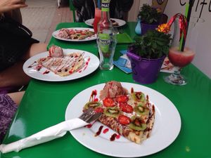 all vegan including ice cream at Creperie Lamara in Hannover