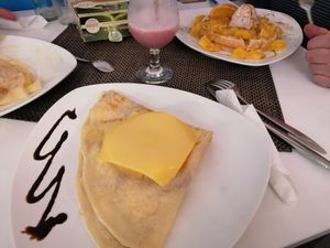 Hawaii crepe at Creperie Lamara in Hannover