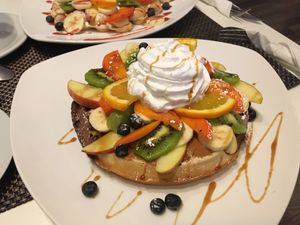 Belgian waffle at Creperie Lamara in Hannover