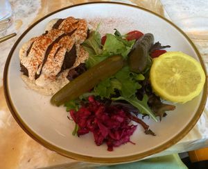 Falafel plate at Blue Mezze Bar in New York City