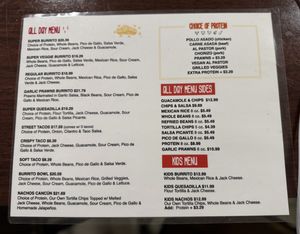 All Day Menu  at OAK - Cancun - T1  in Oakland