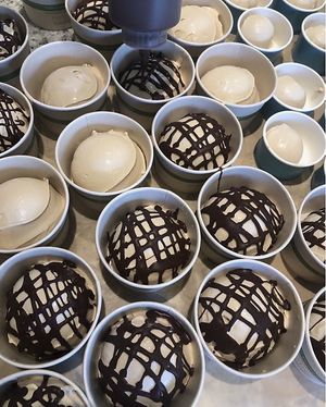 Vegan caramel truffle gelato at Rabbit Food Vegan Snack Cart in Travelers Rest