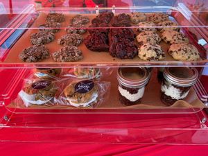 Delicious vegan baked goods for sale at Rabbit Food Vegan Snack Cart in Travelers Rest