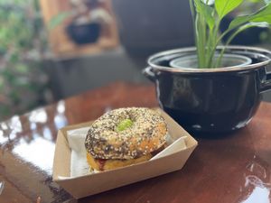 Breakfast bagel   at Archie AM PM in Carseldine