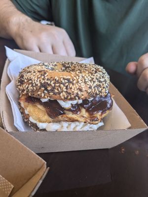 Breaky bagel at Archie AM PM in Carseldine