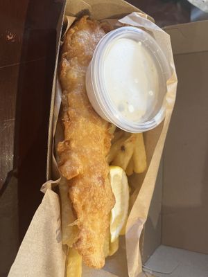 From the fish and chip pop up   at Archie AM PM in Carseldine