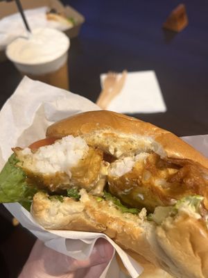 Inside the po boy   at Archie AM PM in Carseldine